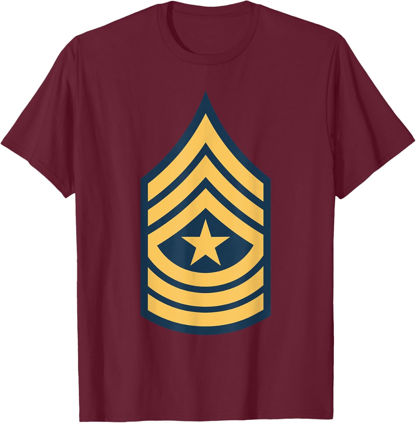 Army Sergeant Major E-9 Military Rank SGM Veteran Patriotic T-Shirt - T-Shirt | Maroon