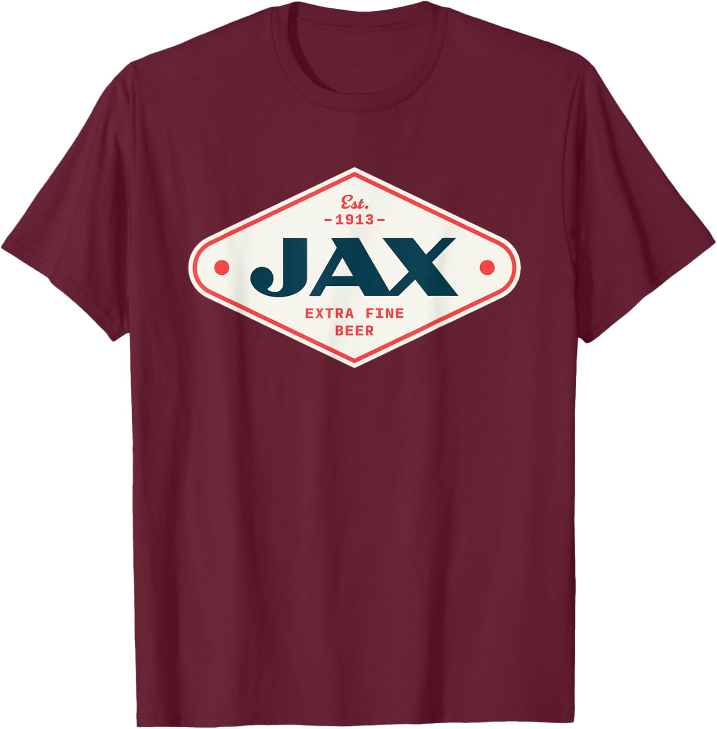 Jax Beer Style - Logo T-Shirt - T-Shirt | Maroon