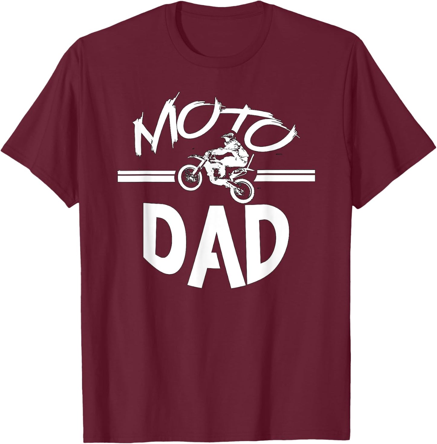 Dirt Bike Racing - Moto Dad T-Shirt - T-Shirt | Maroon