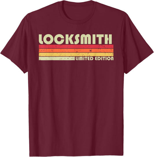 LOCKSMITH Funny Job Title Profession Birthday Worker Idea T-Shirt - T-Shirt | Maroon