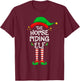 The Horse Riding Elf Christmas Family Matching Group T-Shirt - T-Shirt | Maroon