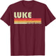 LUKE Gift Name Personalized Funny Retro Vintage Birthday T-Shirt - T-Shirt | Maroon