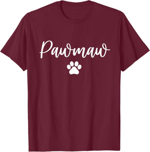 Pawmaw Dog Grandma Love My Granddog Men Women T-Shirt - T-Shirt | Maroon