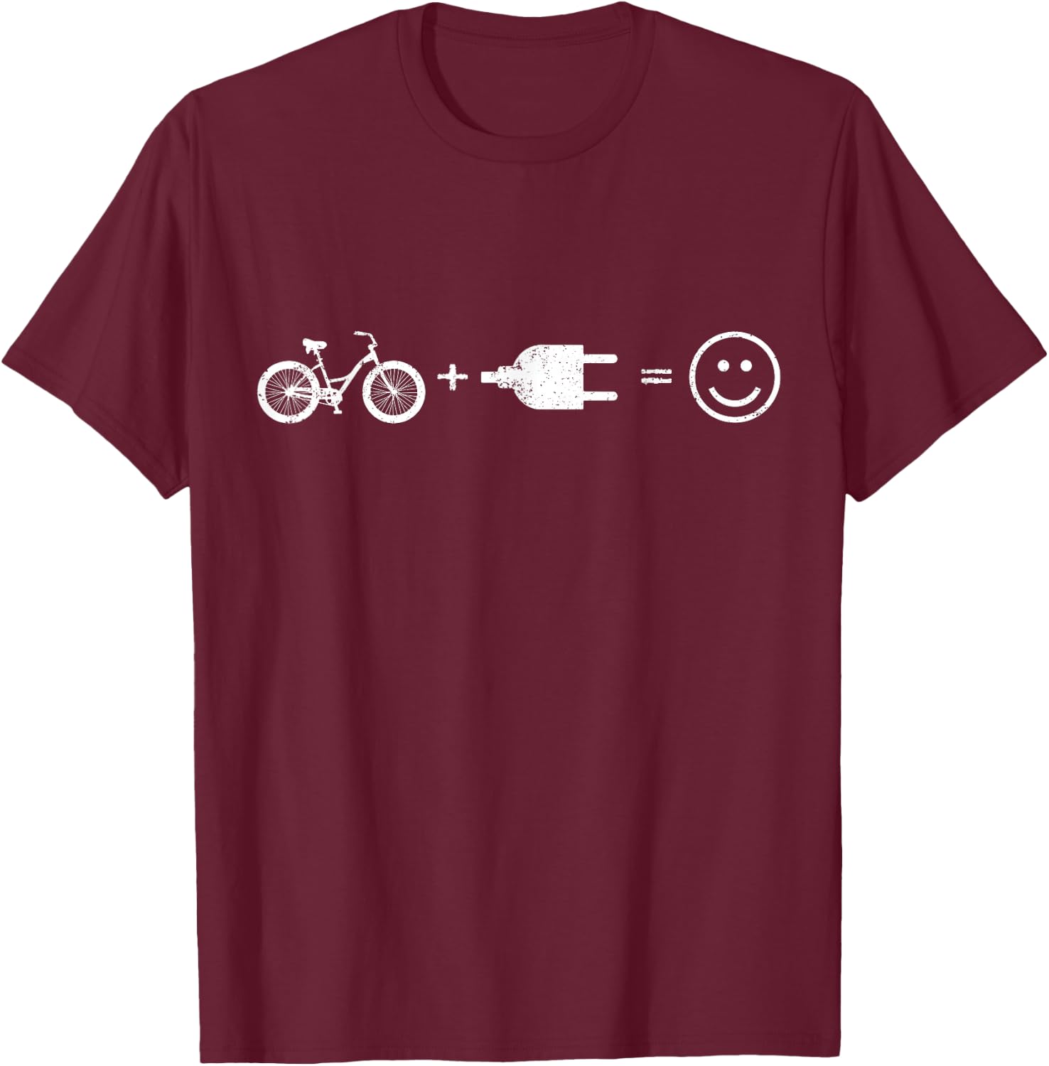 E-Bike Electric Bicycle Funny Gift T-Shirt - T-Shirt | Maroon
