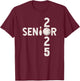 Senior 2025 Bowling Player Graduating Class Of 2025 T-Shirt - T-Shirt | Maroon