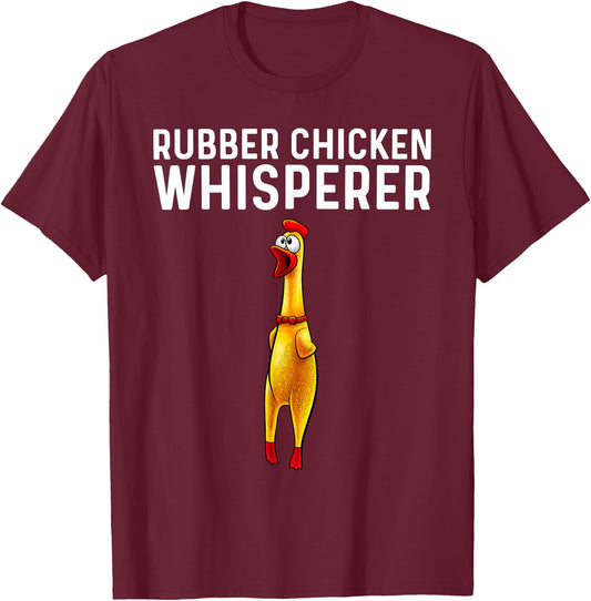 Cool Rubber Chicken Design Women Kids Rubber Chicken T-Shirt - T-Shirt | Maroon
