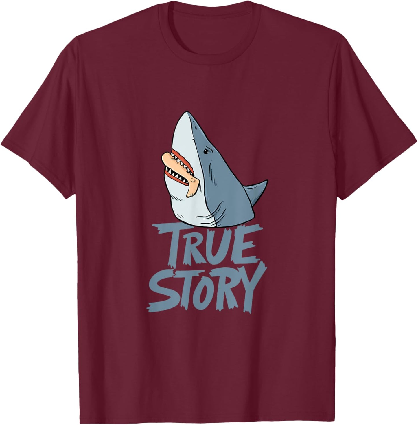 Shark Amputee Joke Leg Prosthetic Design for a Leg Amputee T-Shirt - T-Shirt | Maroon