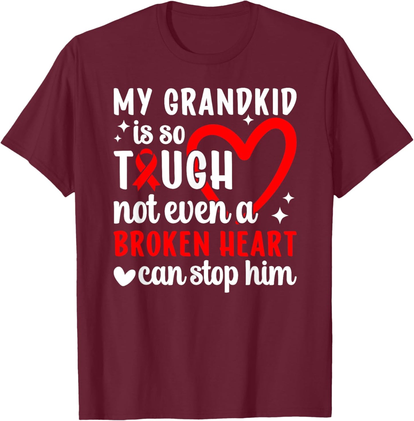 CHD Nana CHD Warrior Nana Congenital Heart Disease Nana T-Shirt - T-Shirt | Maroon
