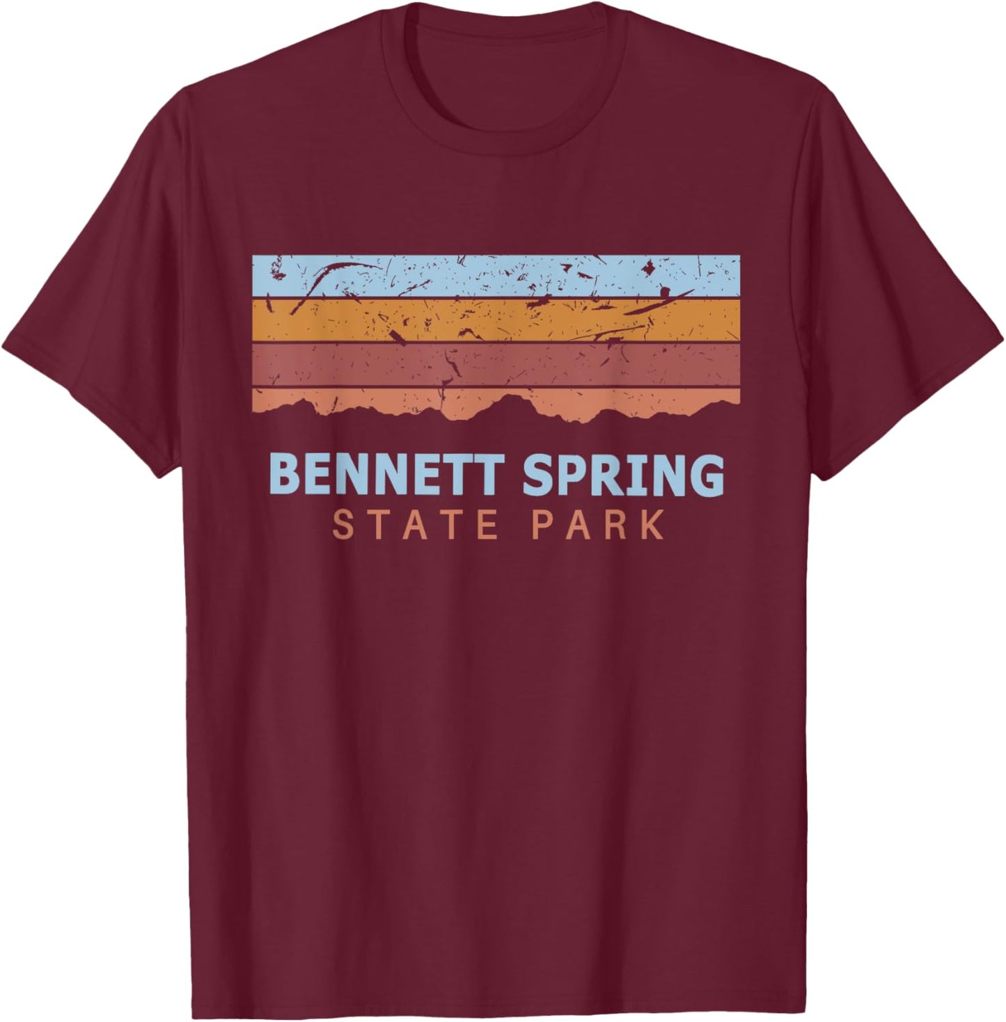 Bennett Spring State Park Missouri Retro Cool T-Shirt - T-Shirt | Maroon