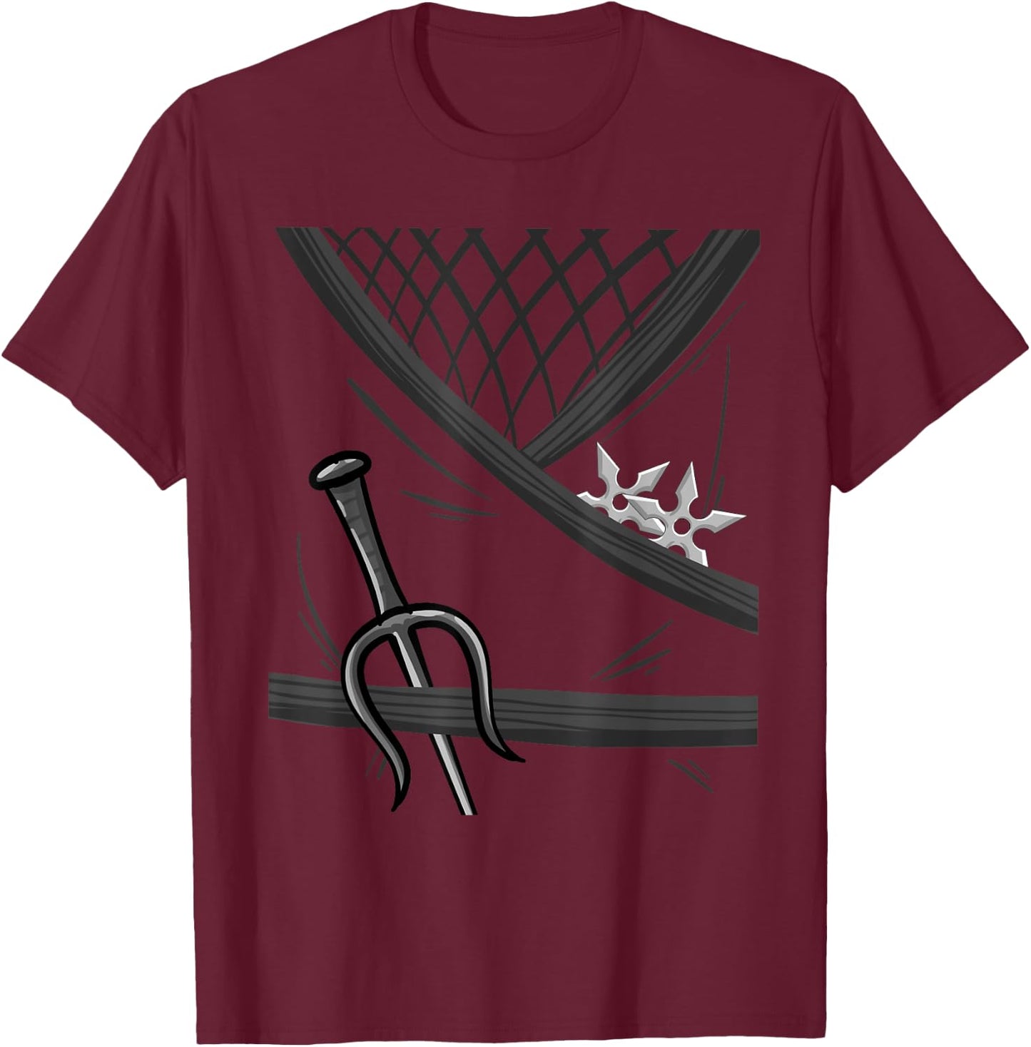 Cool Ninja Uniform | Funny Lazy DIY Halloween Costume Gift T-Shirt - T-Shirt | Maroon