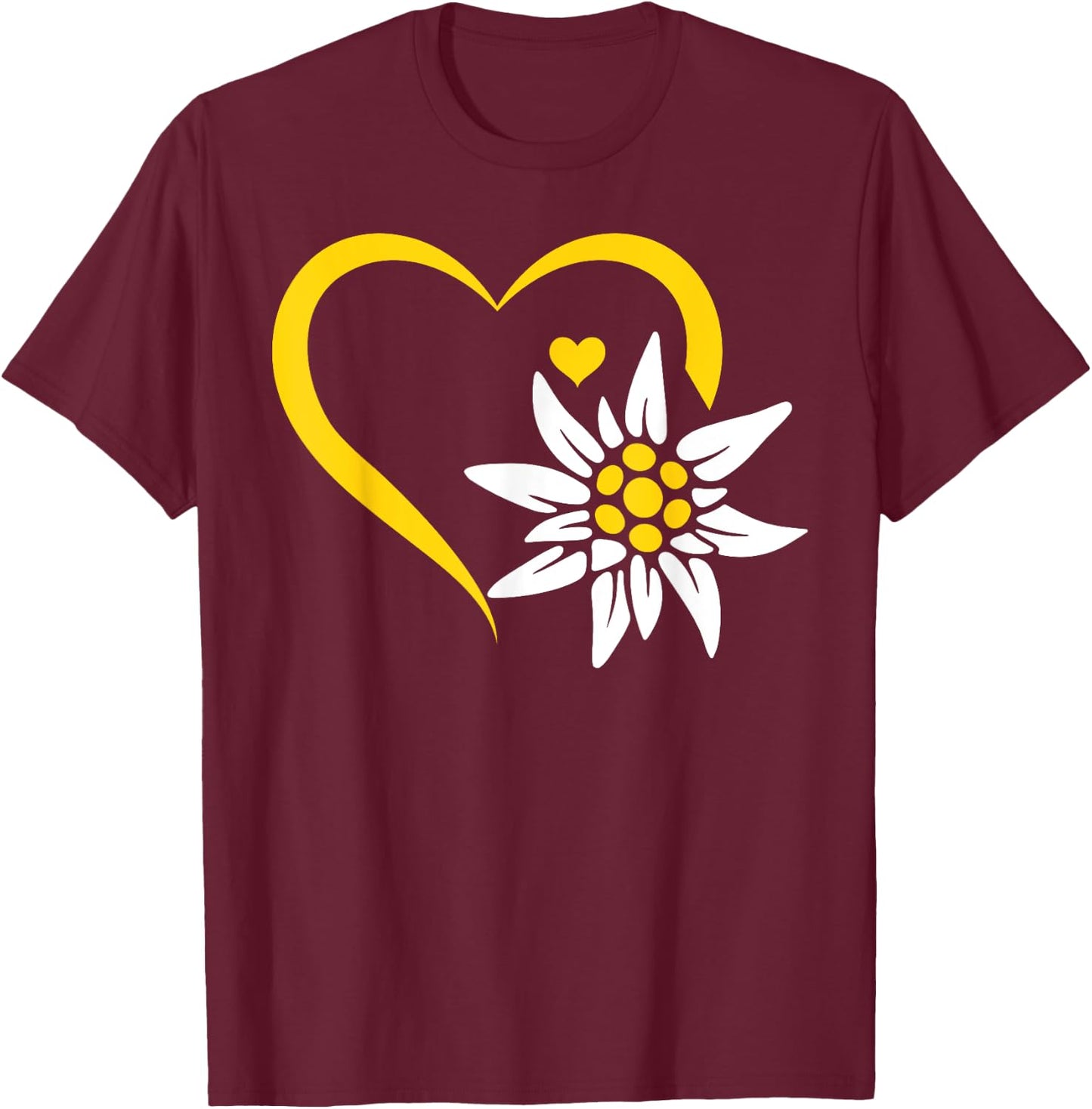 Edelweiß Flower Mountain Edelweiß Flowers - Edelweiss T-Shirt - T-Shirt | Maroon