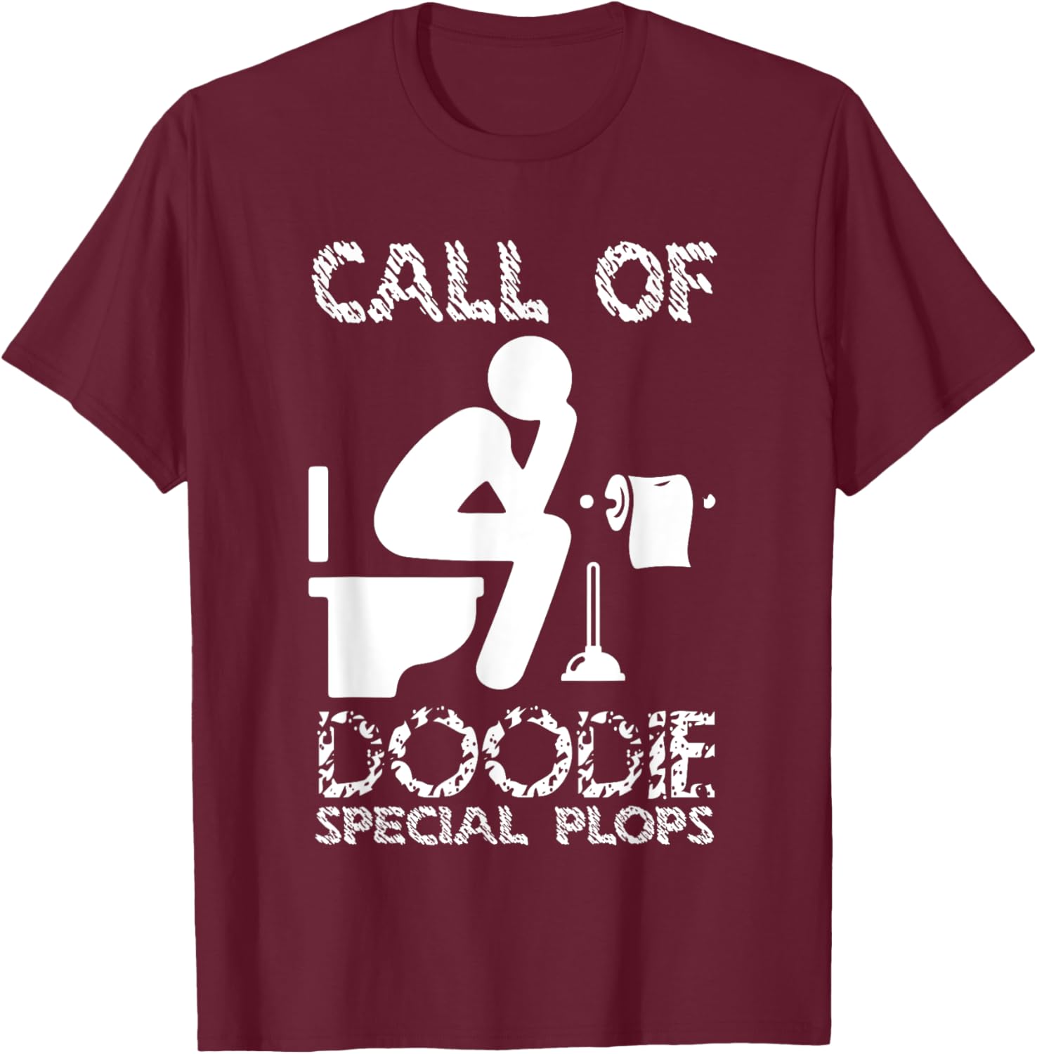 Call Of Doodie Special Plops Funny Nerd Gamer Design T-Shirt - T-Shirt | Maroon