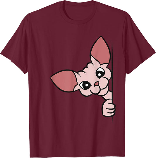 Cute Sphynx Cat Peeking From Side Women Kids T-Shirt - T-Shirt | Maroon