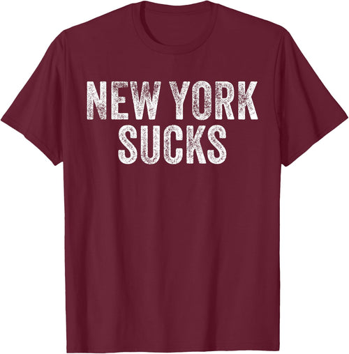 NEW YORK SUCKS Funny Hate City Gag Humor Sarcastic Dad Gift