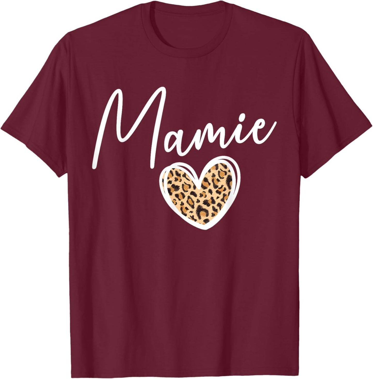 Mamie Grandma Heart Mamie Grandmother T-Shirt - T-Shirt | Maroon