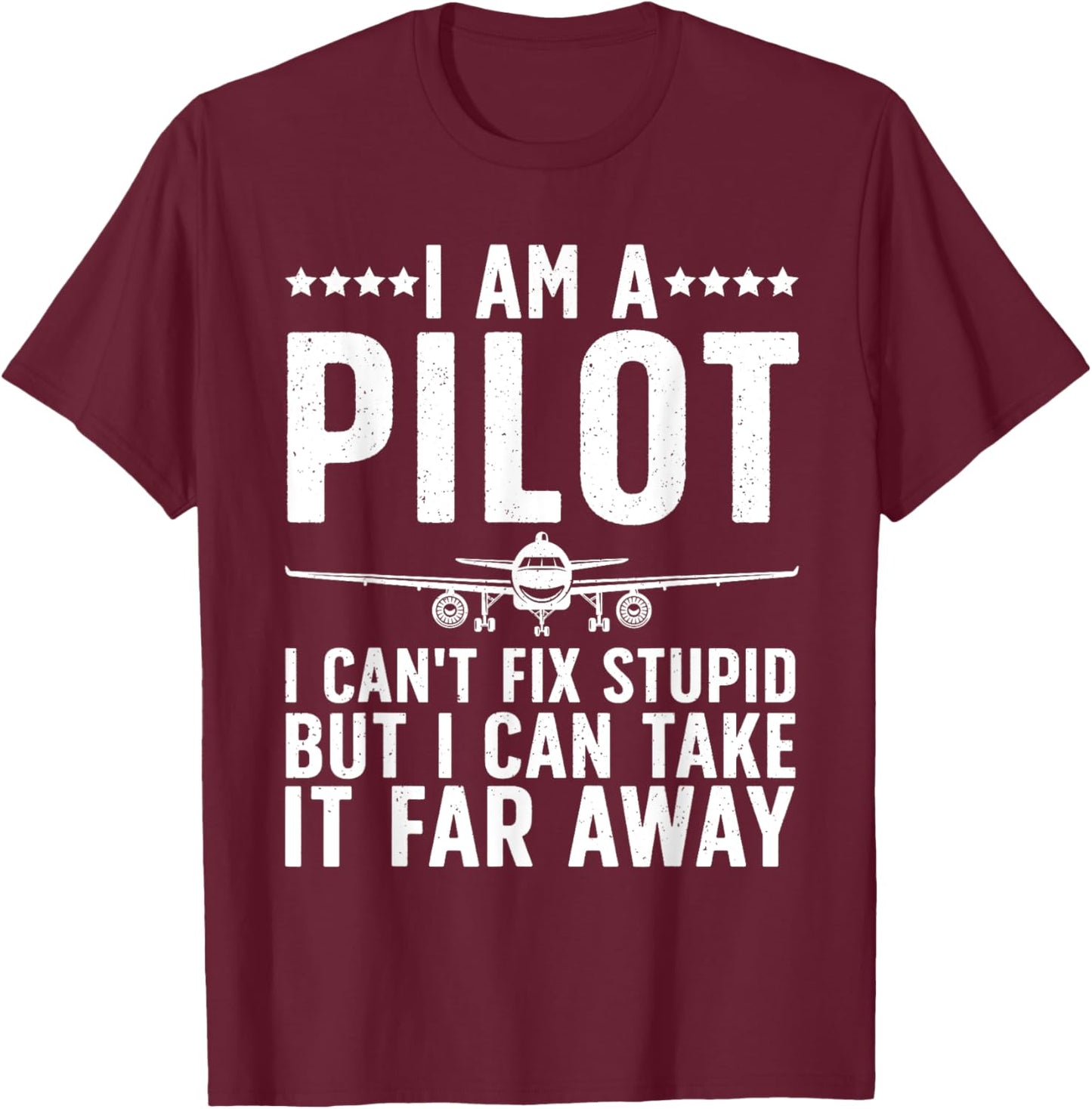 Funny Pilot Art Women Aircraft Themed Airplane Pilot T-Shirt - T-Shirt | Maroon