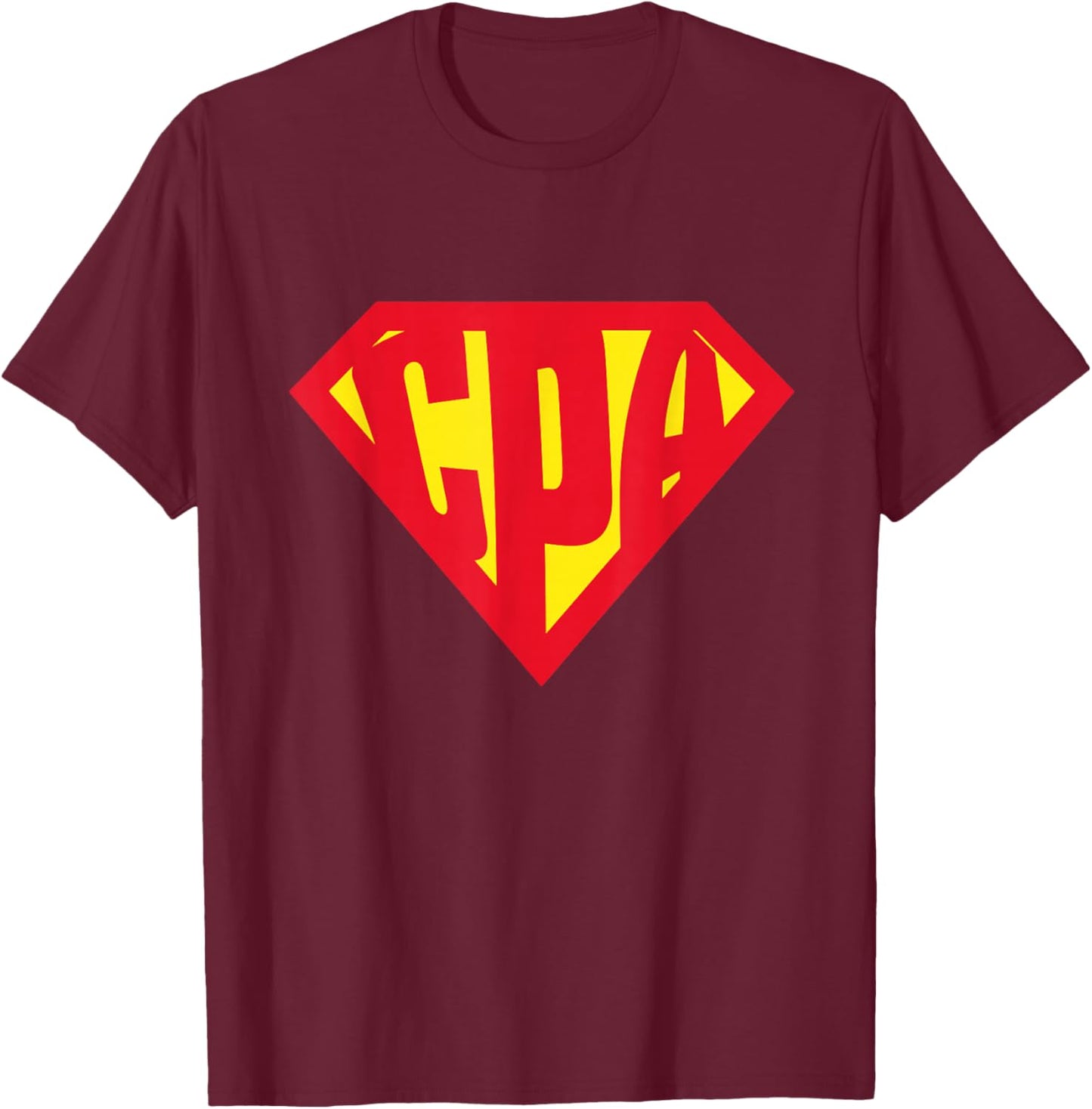 Superhero CPA Accountant T-Shirt - T-Shirt | Maroon