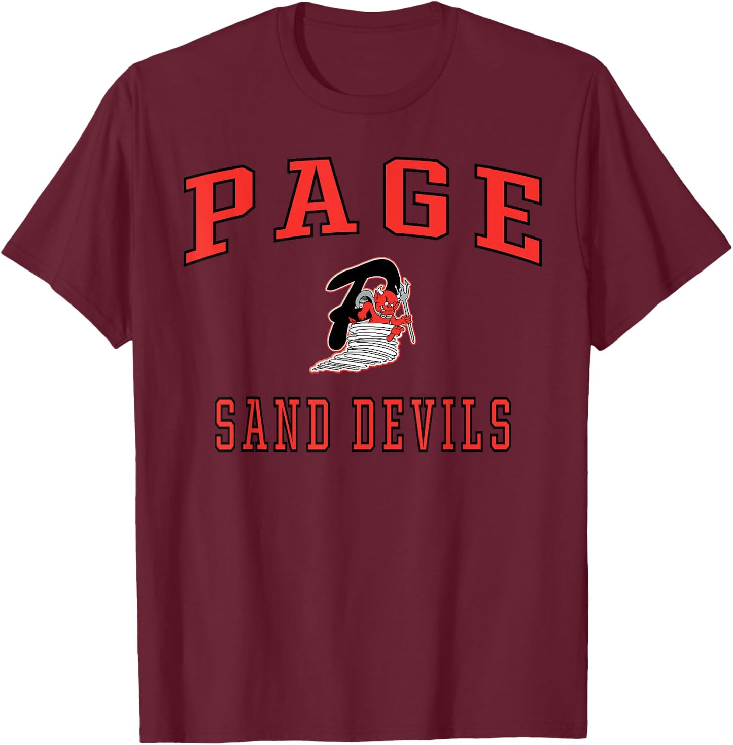 Page High School Sand Devils C1 T-Shirt - T-Shirt | Maroon