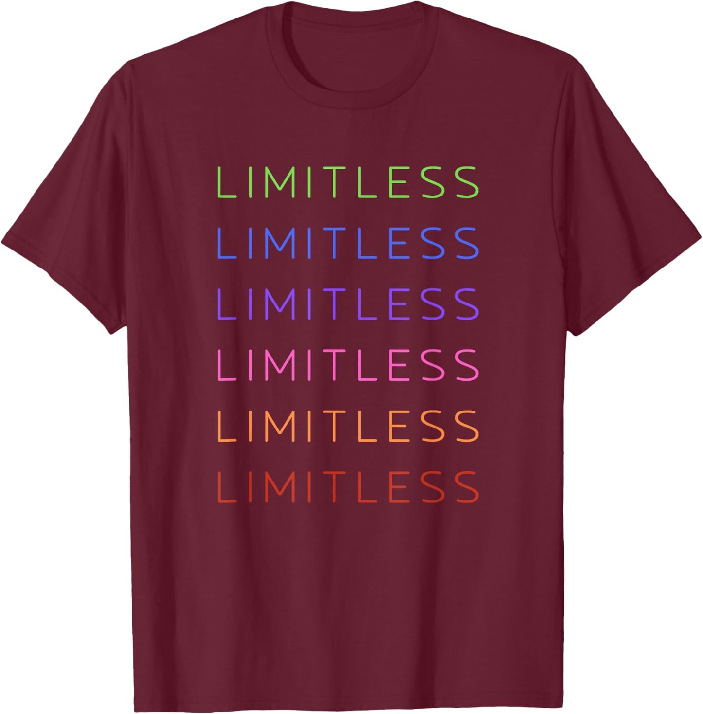 Limitless - Inspirational & Motivational T-Shirt - T-Shirt | Maroon