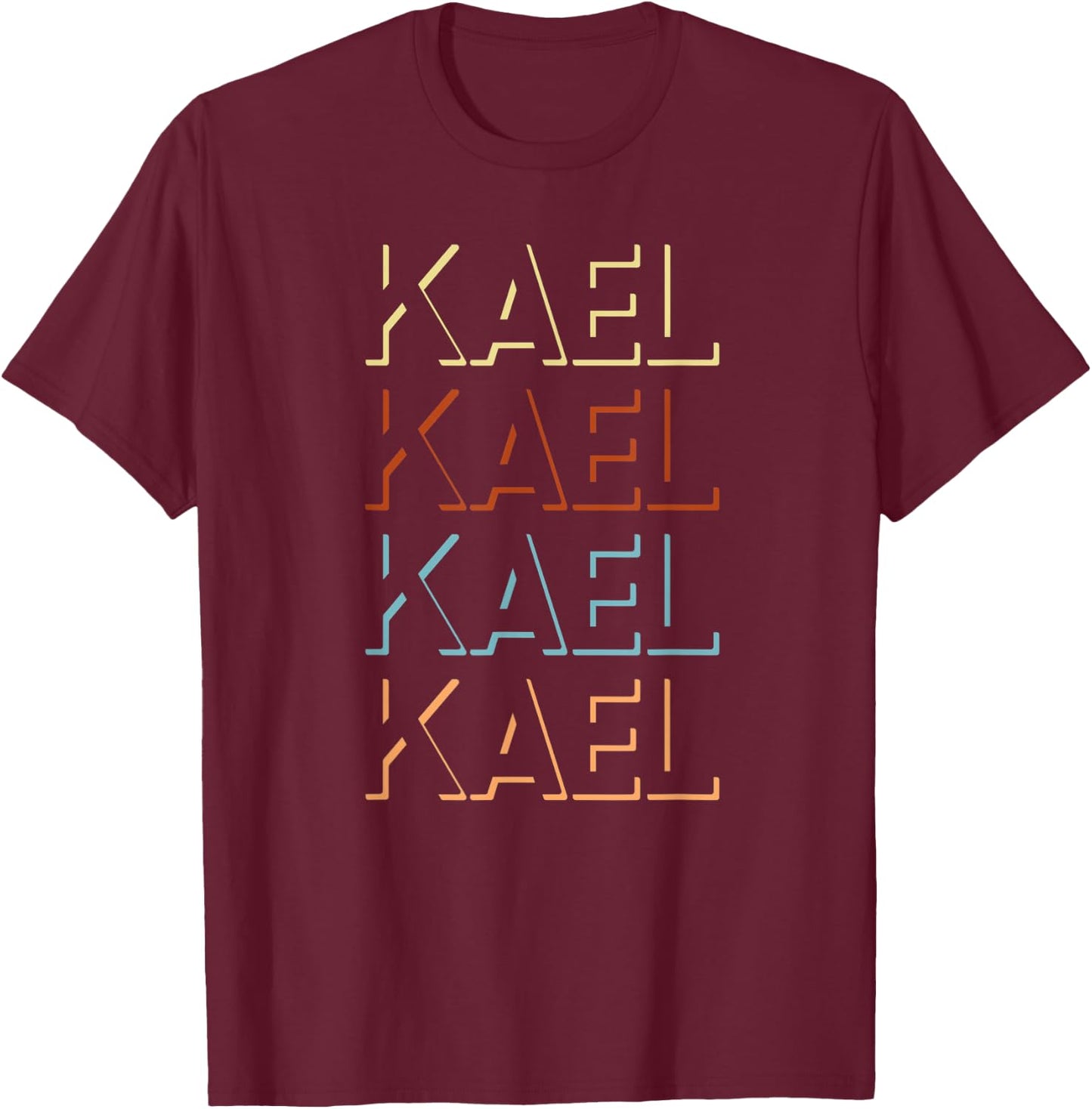 Kael First Name My Personalized Named T-Shirt - T-Shirt | Maroon