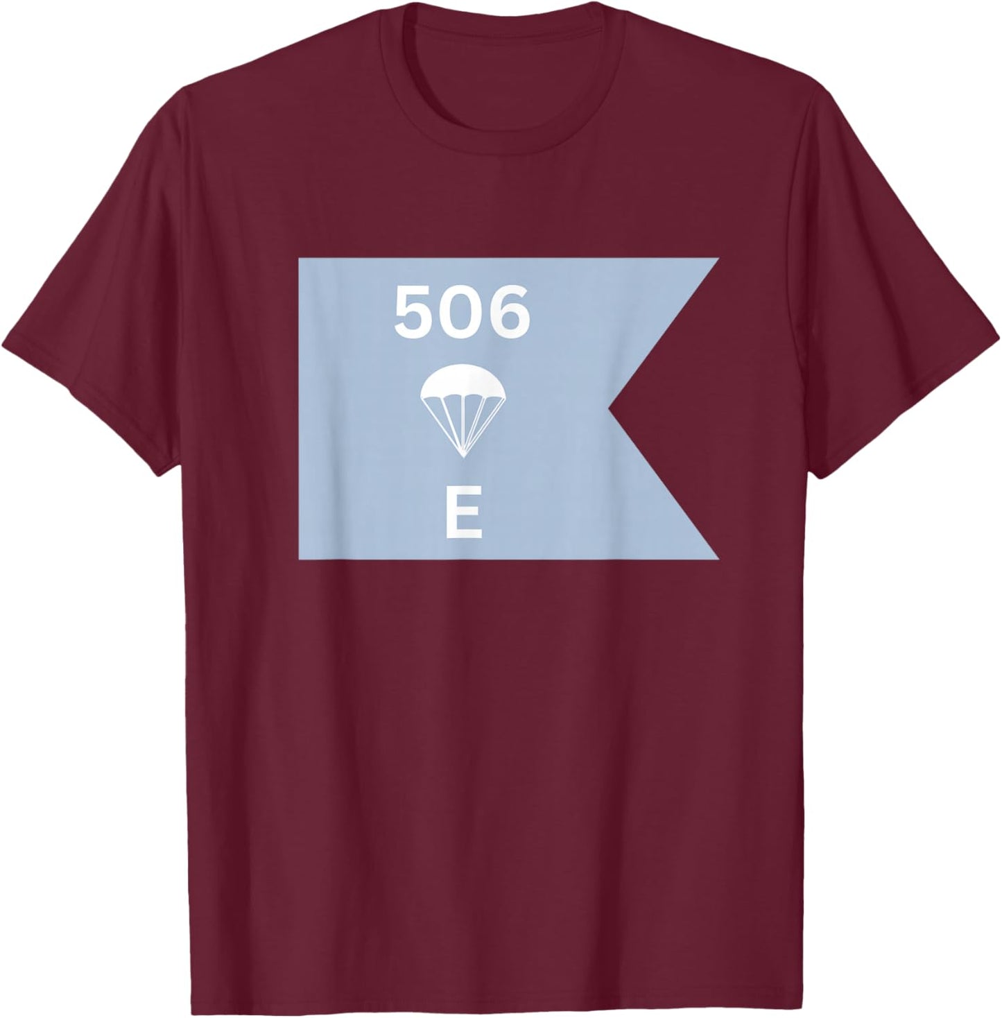 Easy Company Flag Shirt 506 WW2 Military Flag T-Shirt - T-Shirt | Maroon