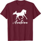 Silhouette of Arabian Horse T-Shirt - T-Shirt | Maroon