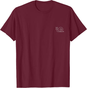 Schnecke Minimalismus T-Shirt - T-Shirt | Maroon