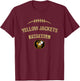 Oxford Yellow Jackets Logo Football Distressed HS T-Shirt - T-Shirt | Maroon