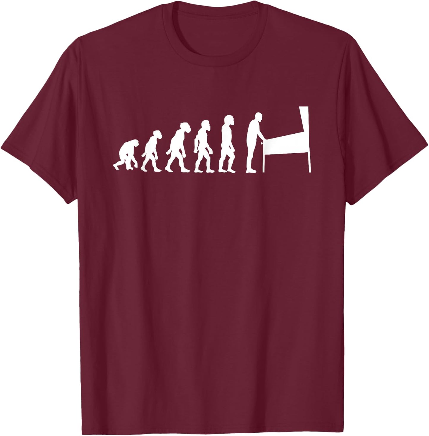 Hobby Ball Flipper Player Collection Men Women Kid Pinball Evolution Funny Arcade Game Lover Machine Gamer Gift T-Shirt - T-Shirt | Maroon
