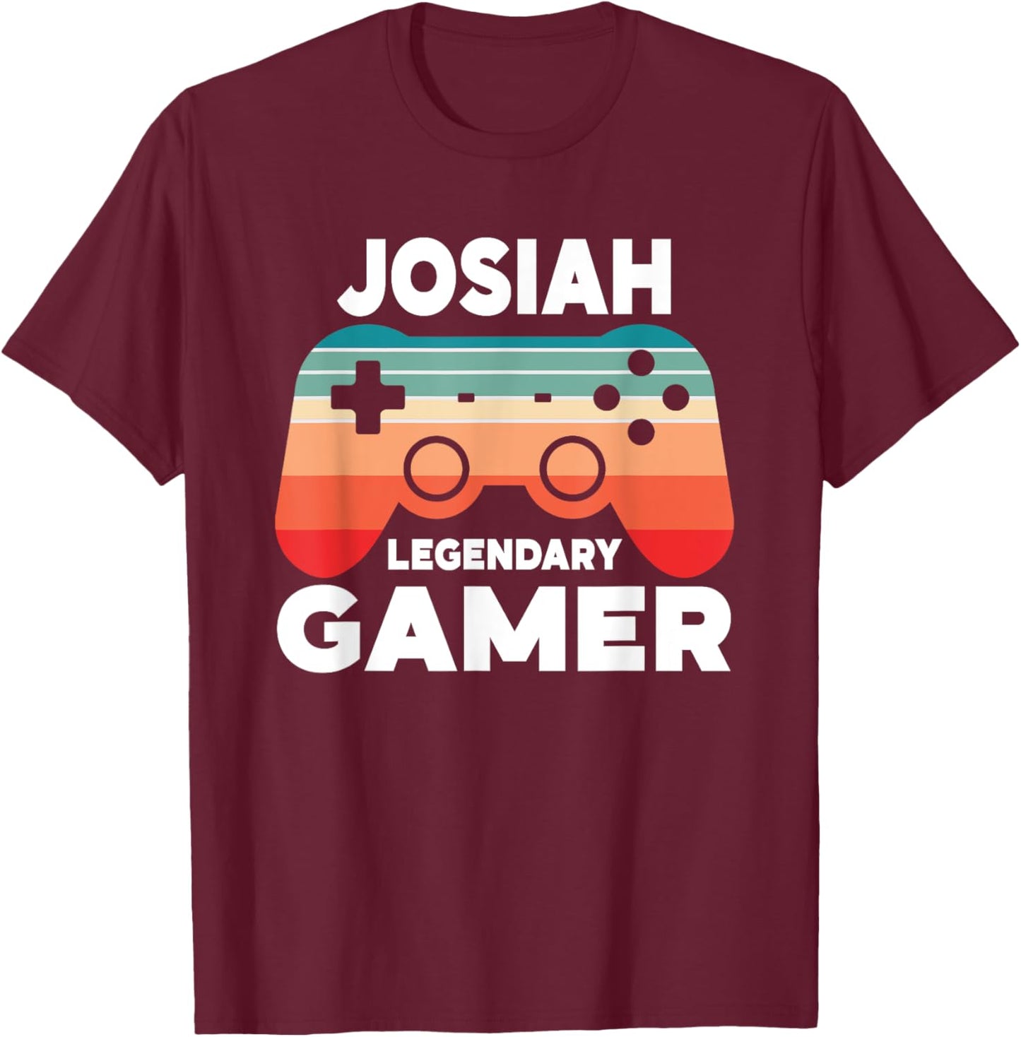 Josiah Legendary Gamer Funny Personalized Josiah Gamer T-Shirt - T-Shirt | Maroon