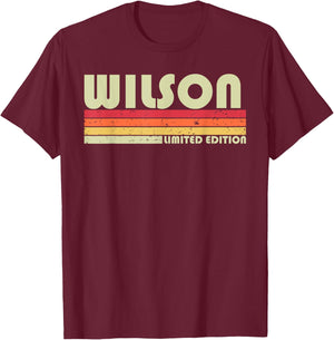 WILSON Gift Name Personalized Funny Retro Vintage Birthday T-Shirt - T-Shirt | Maroon