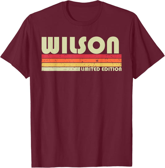 WILSON Gift Name Personalized Funny Retro Vintage Birthday T-Shirt - T-Shirt | Maroon