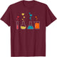Cute Chemistry Hearts Science Valentines Gift Nerd T-Shirt - T-Shirt | Maroon