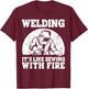 Best Welding Design Women Welder Welding Metal Weld T-Shirt - T-Shirt | Maroon