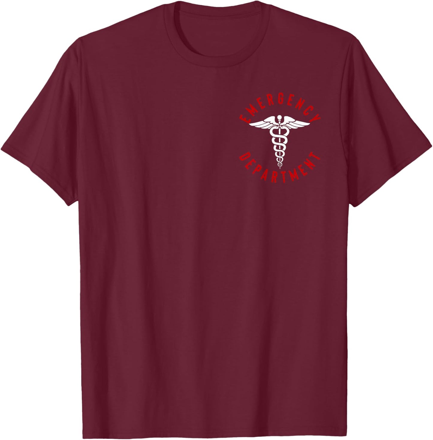 Women Emergency Department 2 Sided Retro Er Nurse T-Shirt - T-Shirt | Maroon