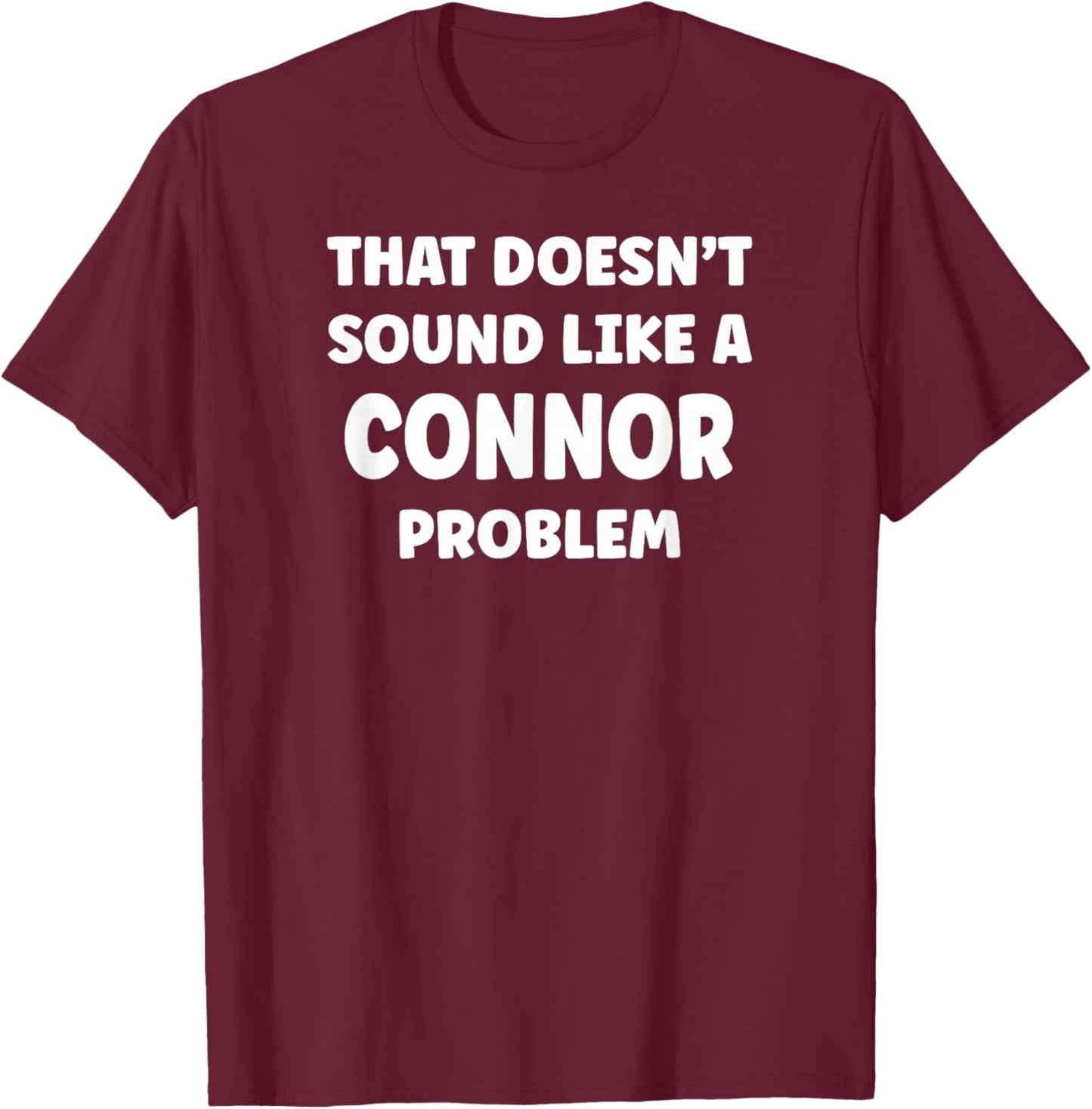 Connor Personalized Custom Boys Connor Name T-Shirt - T-Shirt | Maroon