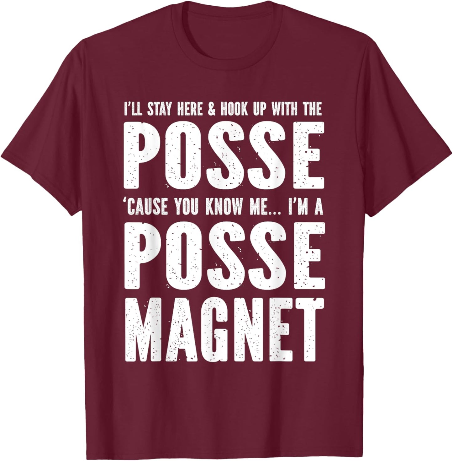 Posse Magnet Full Funny SPN T-Shirt - T-Shirt | Maroon