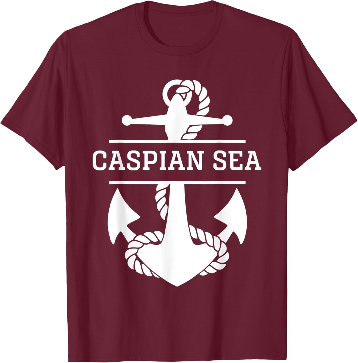 Caspian Sea Nautical T-Shirt - T-Shirt | Maroon