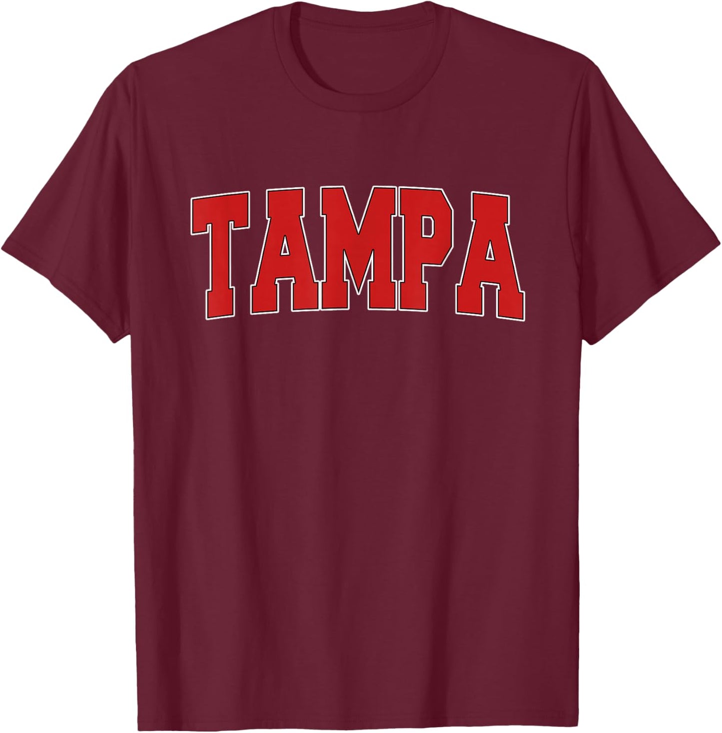 Tampa FL Florida Varsity Style USA Vintage Sports T-Shirt - T-Shirt | Maroon