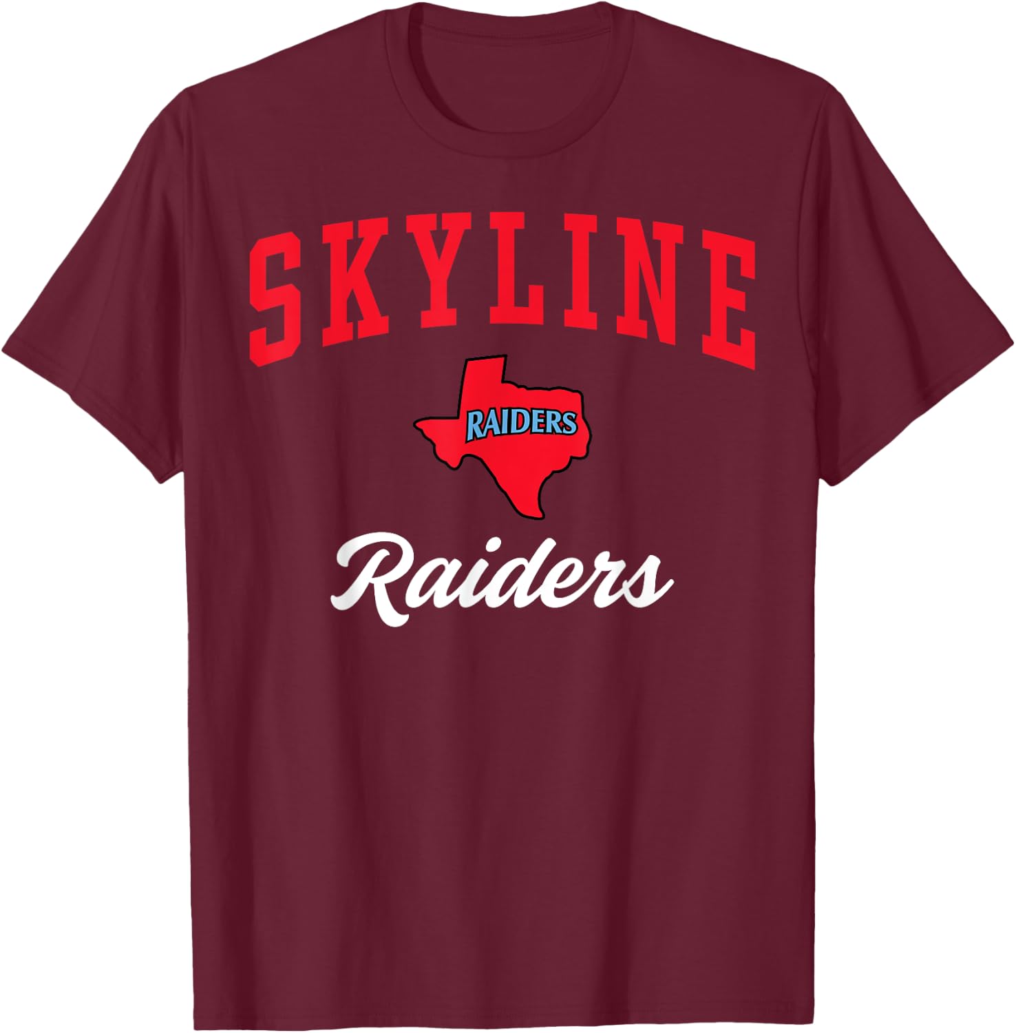 Skyline High School Raiders C3 T-Shirt - T-Shirt | Maroon