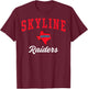 Skyline High School Raiders C3 T-Shirt - T-Shirt | Maroon