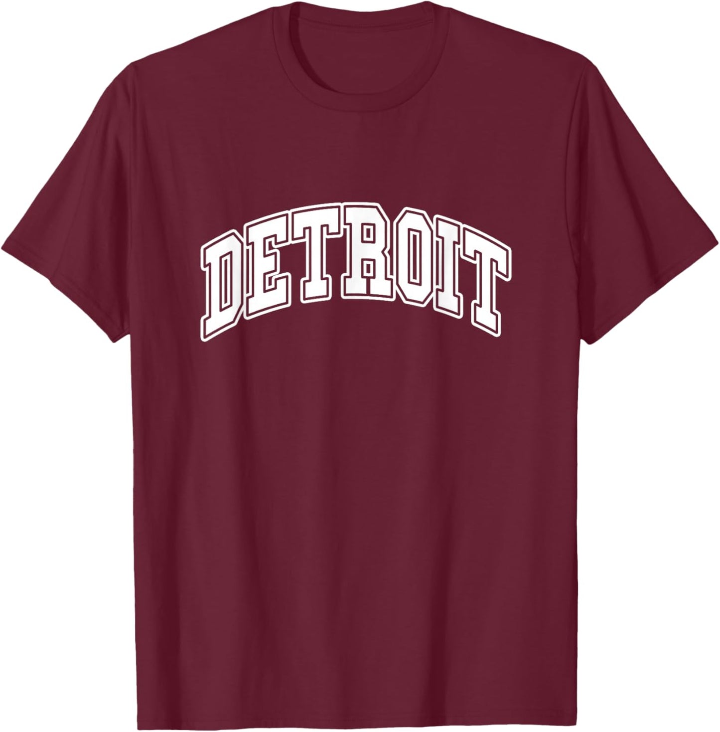 DETROIT - Throwback Design - Classic T-Shirt - T-Shirt | Maroon