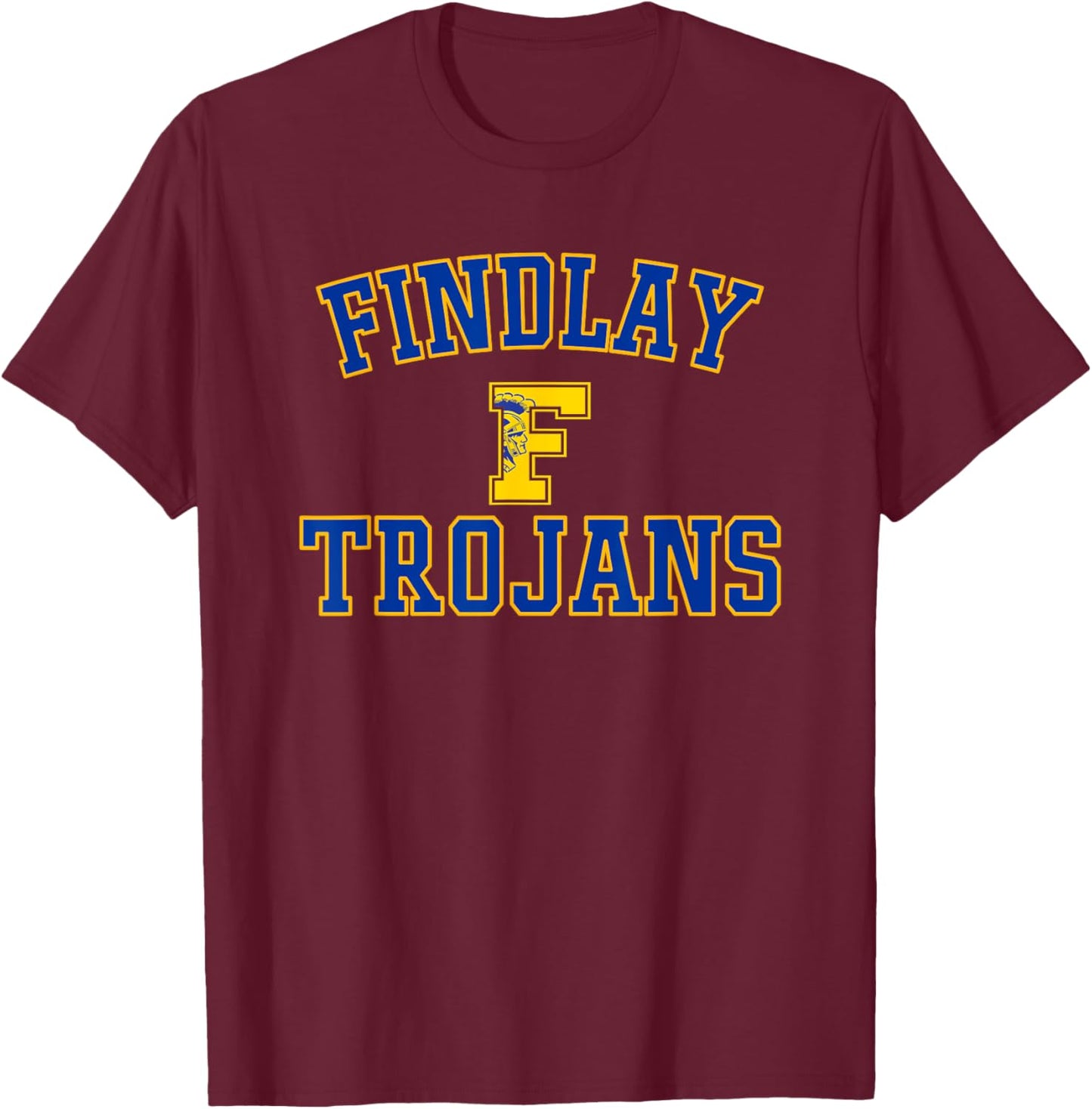Findlay Trojans Logo Varsity HS T-Shirt - T-Shirt | Maroon