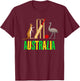 Australian Cricket Symbol Kangaroo Emu Graphic Funny T-Shirt - T-Shirt | Maroon