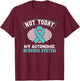 Dysautonomia Awareness Autonomic Turquoise Ribbon Pots T-Shirt - T-Shirt | Maroon