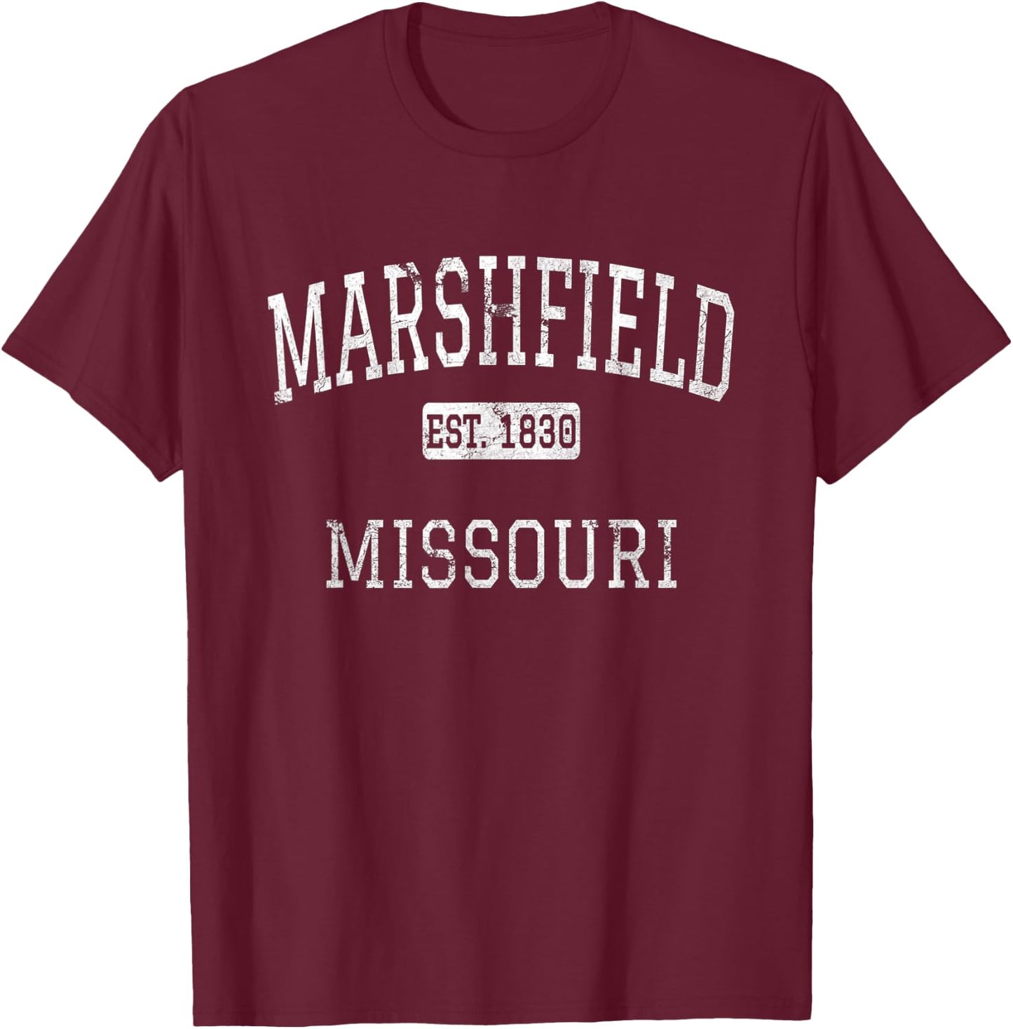 Marshfield Missouri MO Vintage T-Shirt - T-Shirt | Maroon