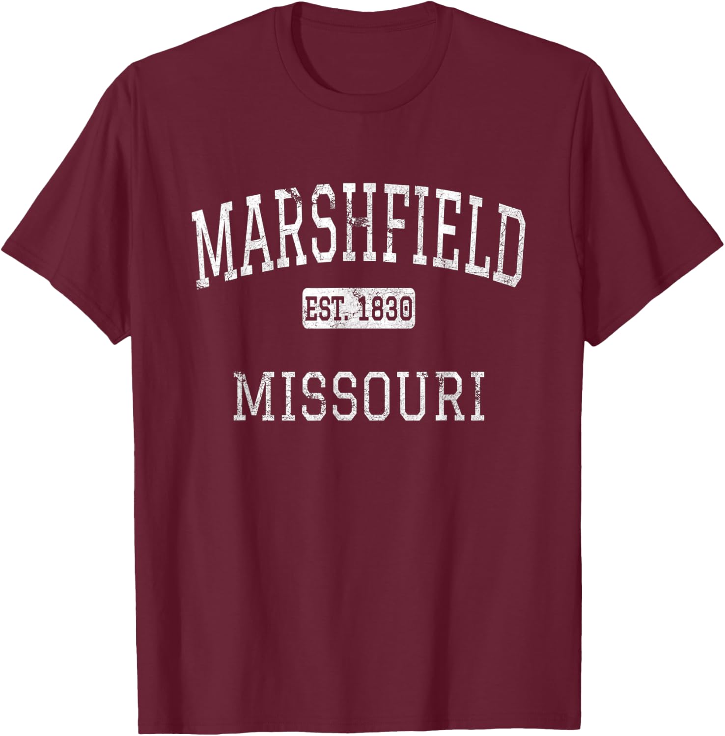 Marshfield Missouri MO Vintage T-Shirt - T-Shirt | Maroon
