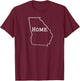 Distressed Georgia Home T-Shirt - T-Shirt | Maroon