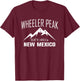 WHEELER PEAK NEW MEXICO Climbing Summit Club Outdoor Gift T-Shirt - T-Shirt | Maroon