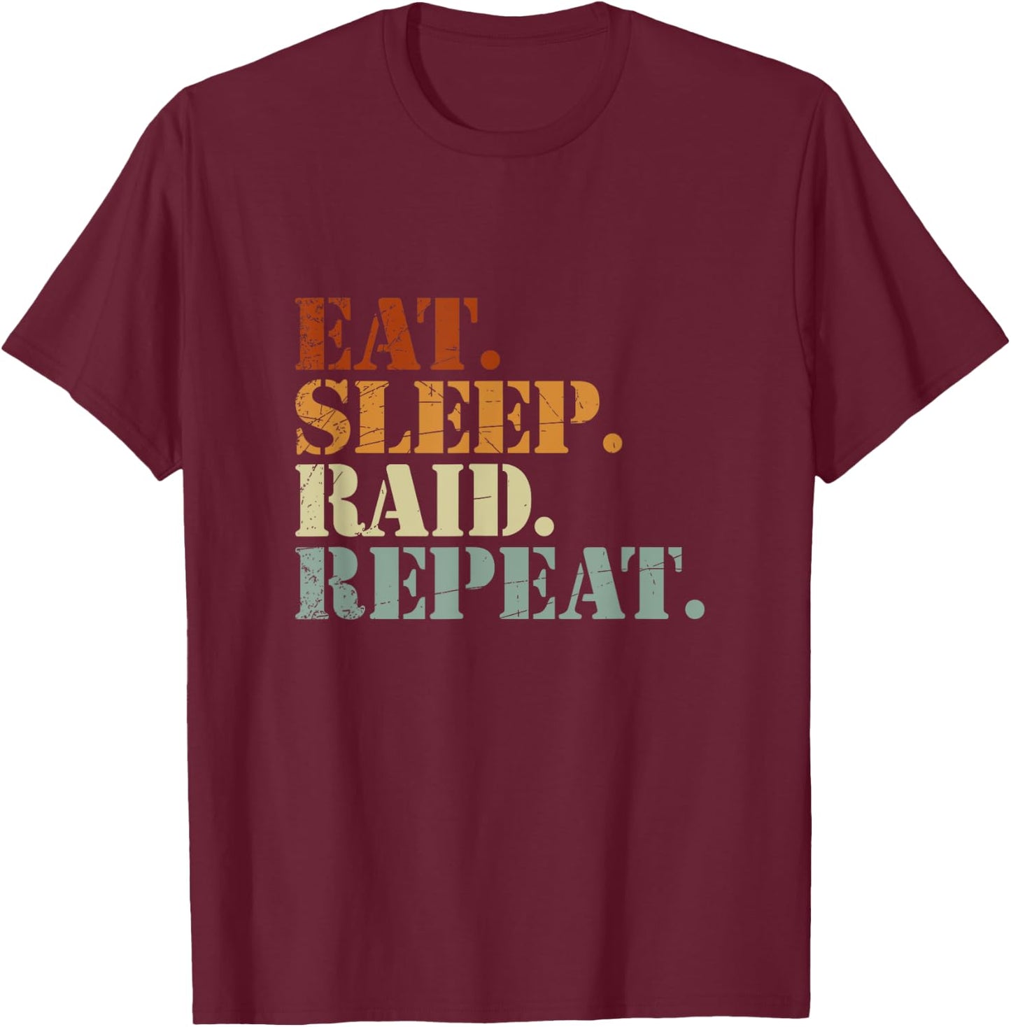 Funny Video Gamer Raid Gift Sports Gaming T-Shirt - T-Shirt | Maroon
